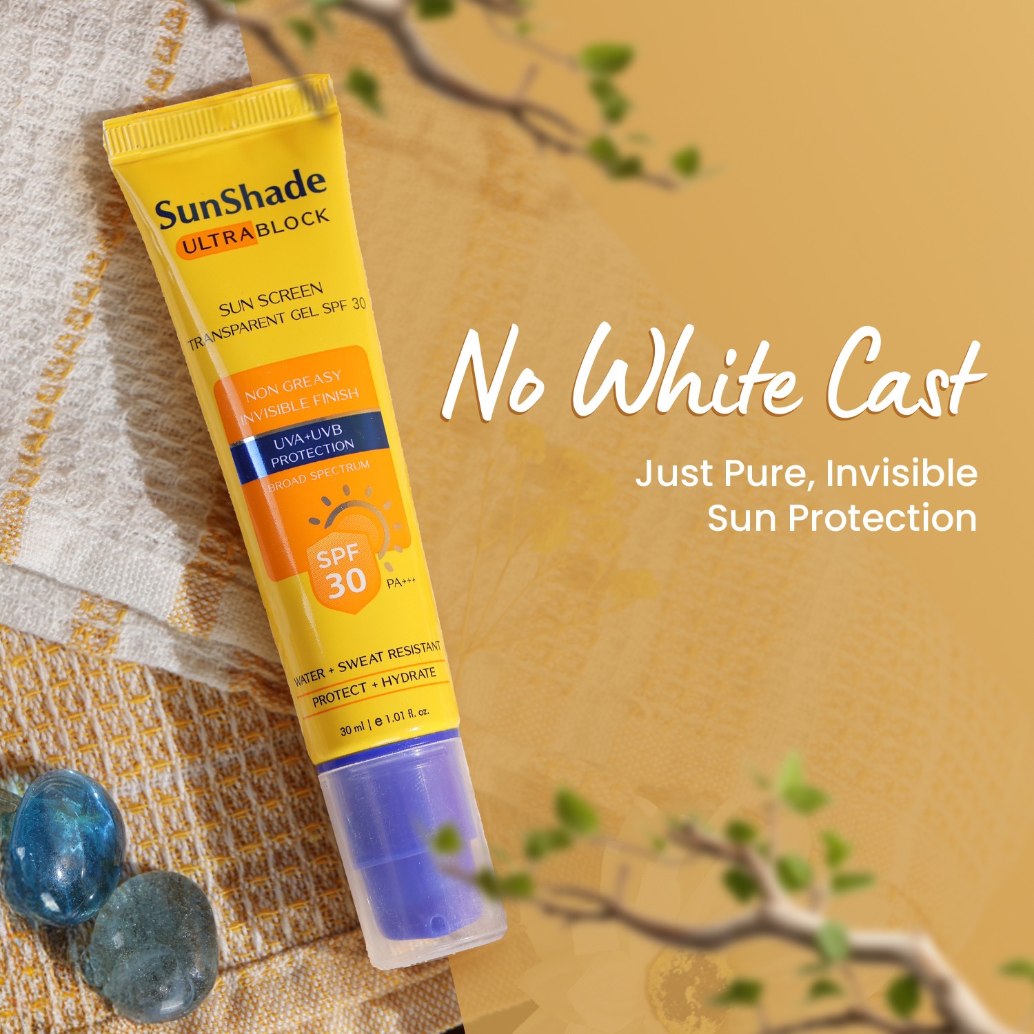 Sunshade Ultra Block Sunscreen Gel SPF-30, UVA+UVB Protection - 30ml - Image 4