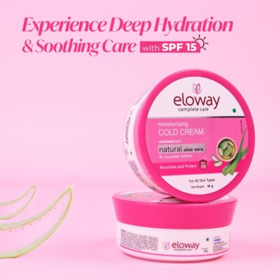 Eloway Herbal Cold Cream 50gm- Aloe Vera & Cucumber for Moisturized Skin