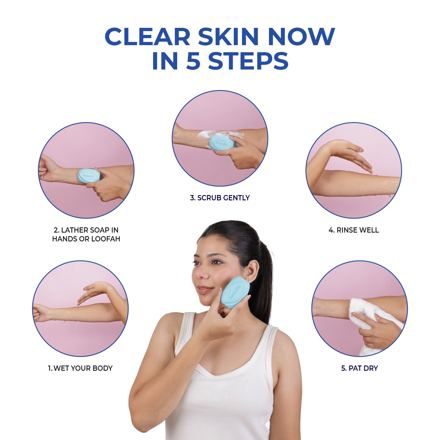 Keracylic Salicylic Acid Soap with Sulfur for Acne & Oil Control 75g - Image 7