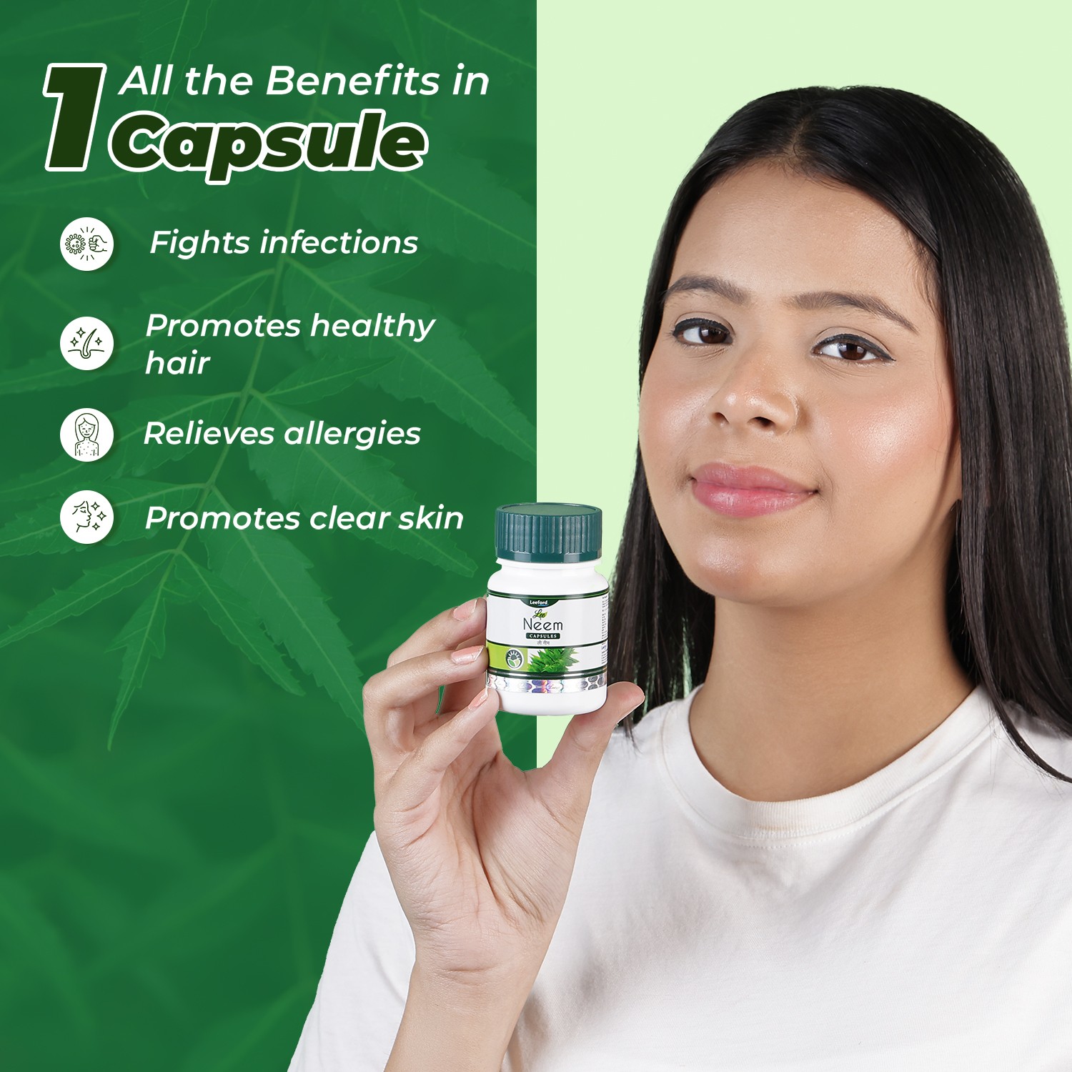 Lee Neem Capsule - A Natural Protection Against Allergies & Infections (40 capsule) - Image 3