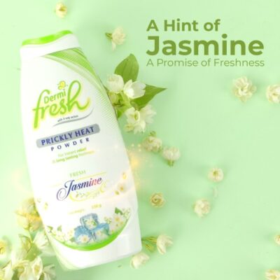 Dermi Fresh Prickly Heat Jasmine Powder | Cooling Heat Rash Relief 150gm