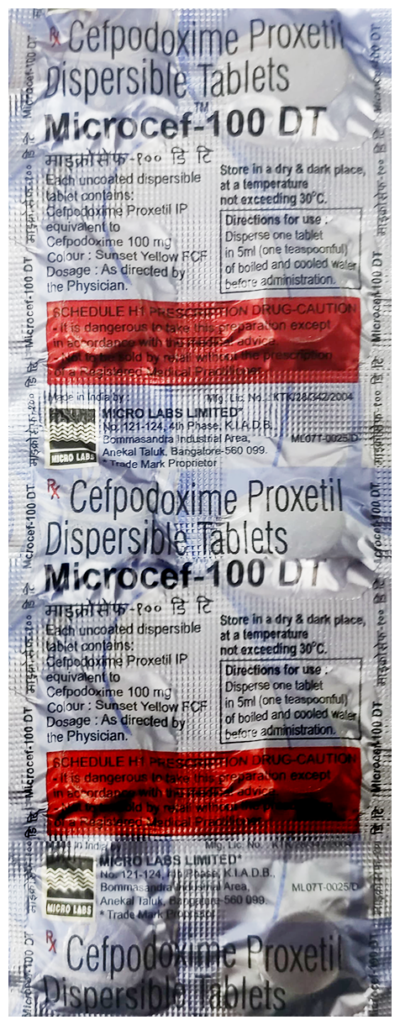 Microcef 100 DT Tablet 10's