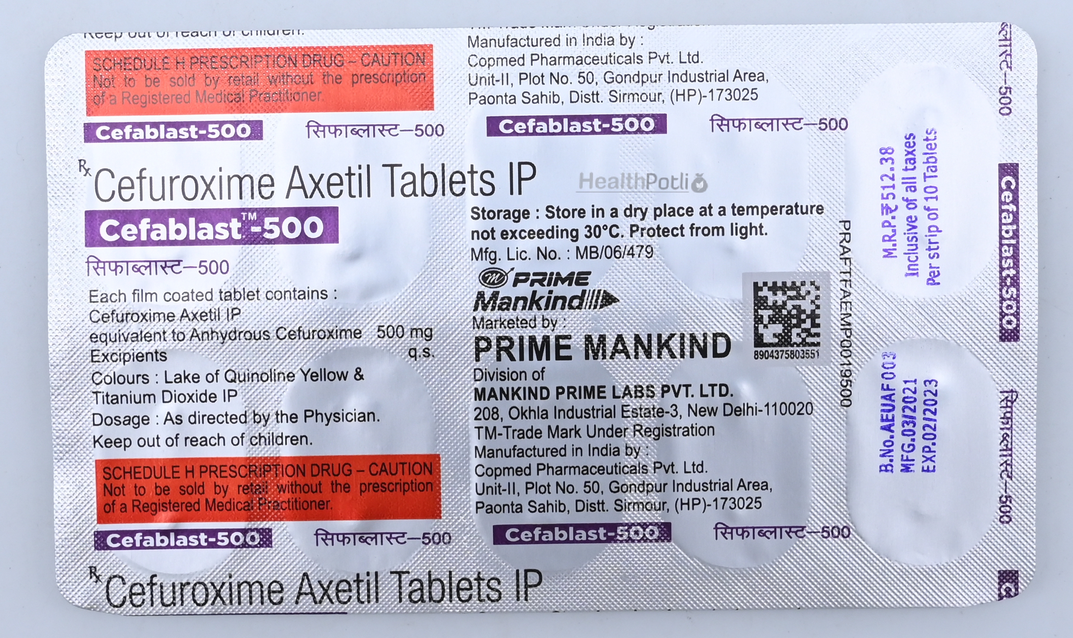 Cefablast 500 Tablet 10's - Image 2