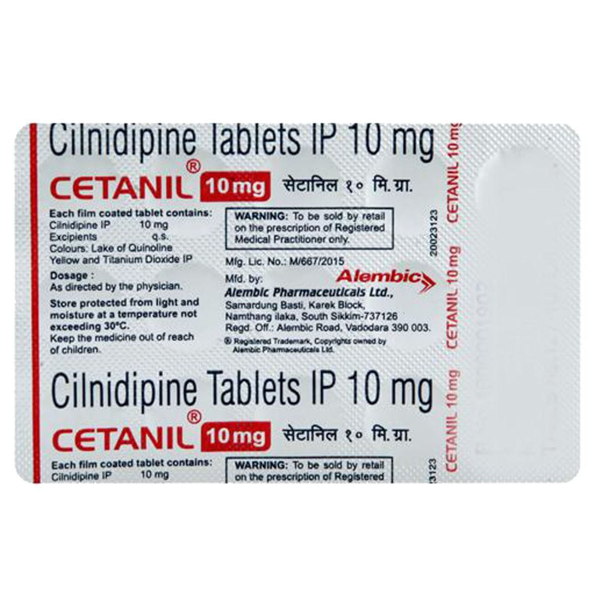 Cetanil 10 Tablet 15's