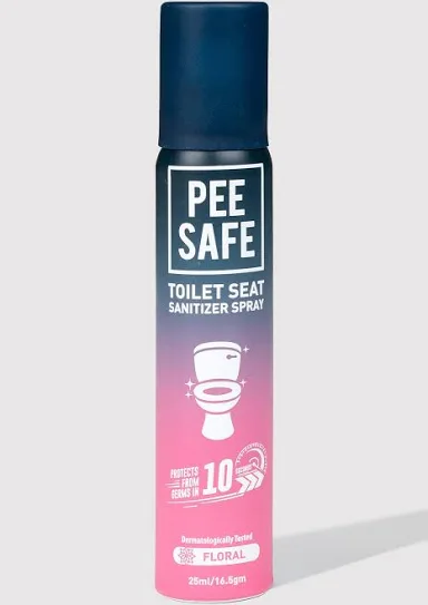 Pee Safe Toilet Seat Sanitizer Spray Floral 75ml