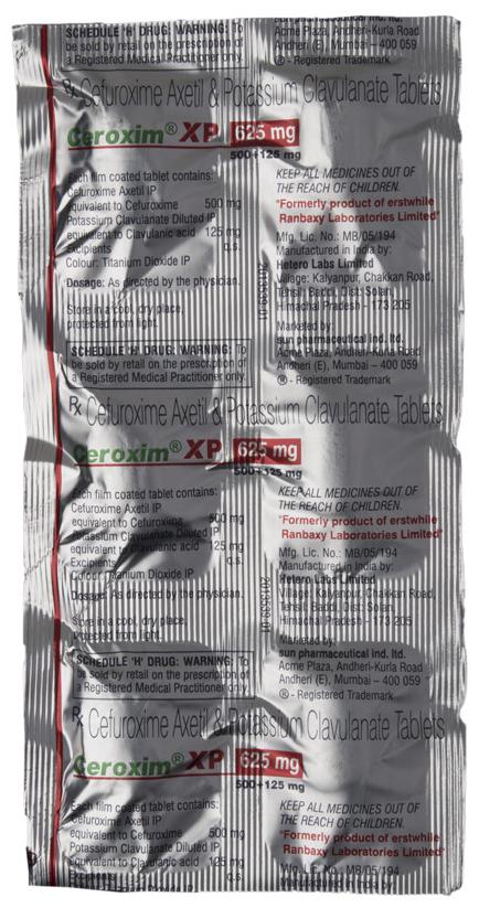 Ceroxim XP 625 Tablet 6's