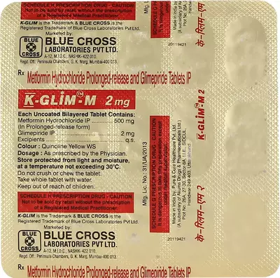 K Glim M2 Strip Of 15 Tablets