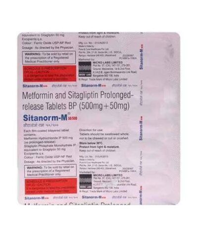 Sitanorm M 100/500 Tablet 15's
