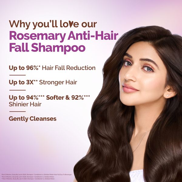 Rosemary Anti-Hair Fall Shampoo with Rosemary & Methi Dana for Reducing Hair Loss & Breakage - 400 ml - Image 3