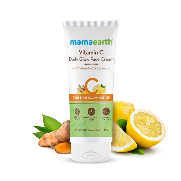 Mamaearth For better experience and exclusive Download App Vitamin C Daily Glow Face Cream With Vitamin C & Turmeric for Skin Illumination - 80 g