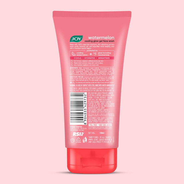 Joy Watermelon Cooling Glow 150mlGel Face Wash - Image 2