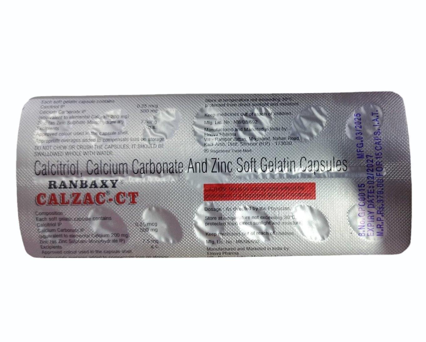 Ranbaxy Calzac CT capsule 15's