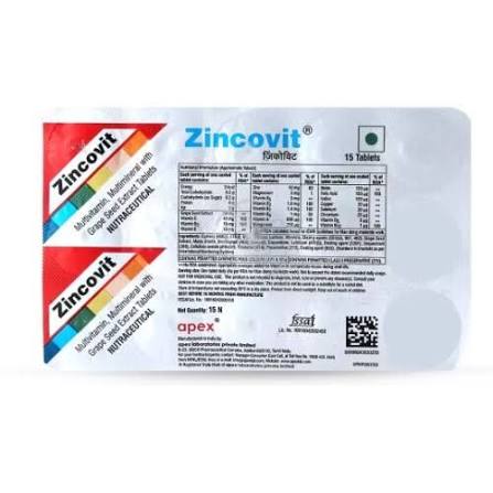Zincovit Tablet with Multivitamin, Multimineral & Grape Seed Extract