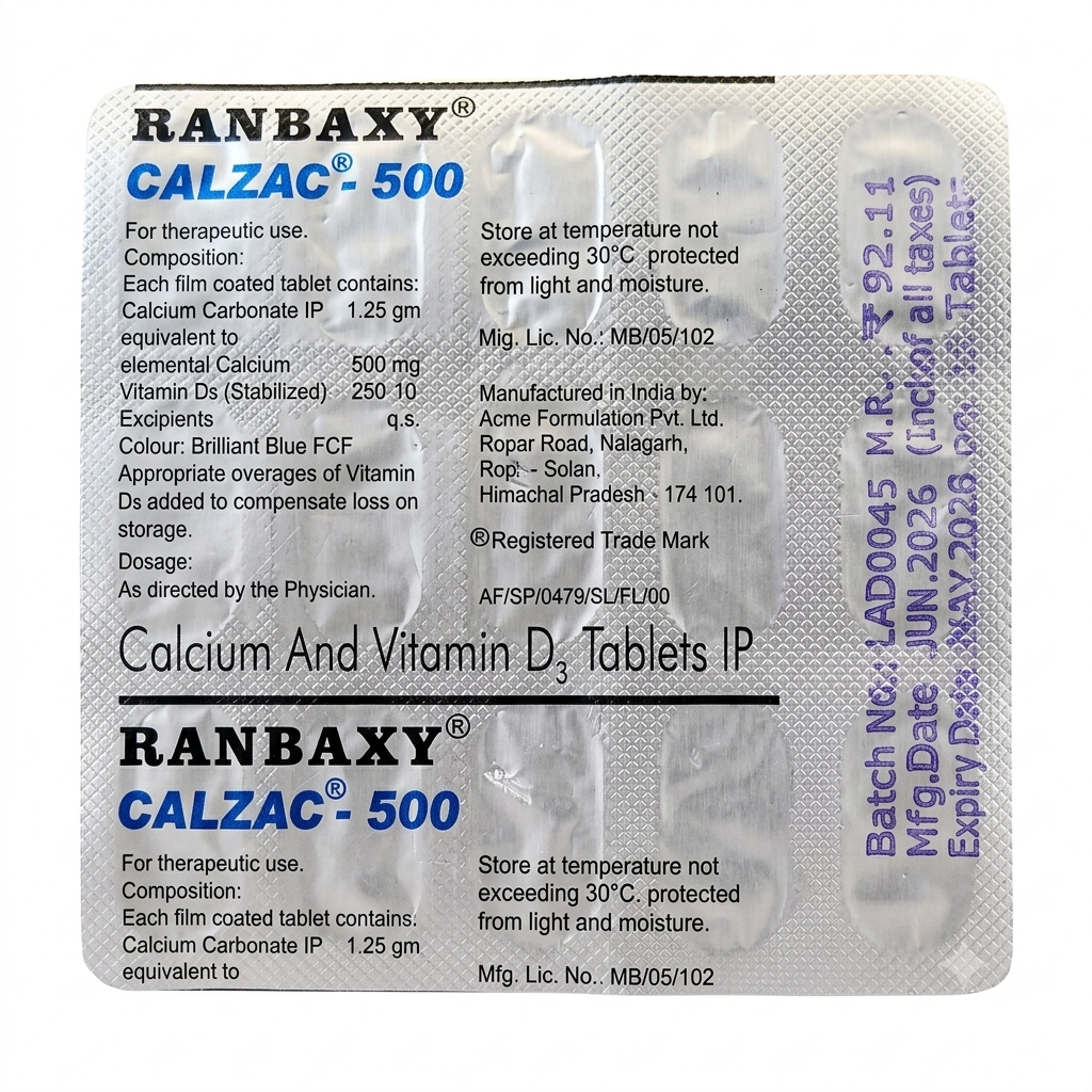 Ranbaxy Calzac 500 tablet 15's